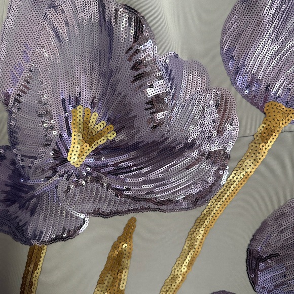 Amsale Sequin Floral Cocktail Dress - Picture 5 of 10